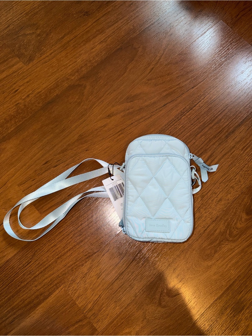 Vera Bradley Pale Blue Quilted Crossbody Phone Bag